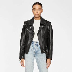 MAVERICK LEATHER JACKET - LARGE - ANINE BING
